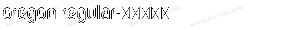 Oregon Regular字体转换